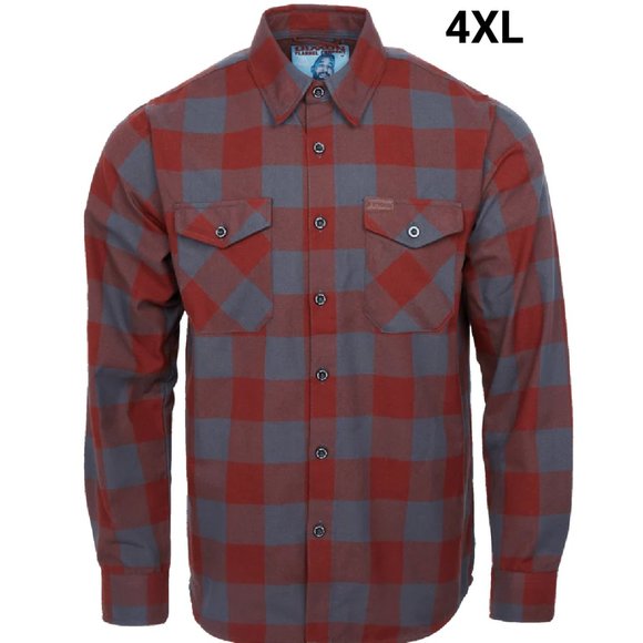 DIXXON x Andar Collab The B STRONG Limited Edition Men's Flannel Shirt 4XL - Picture 1 of 12